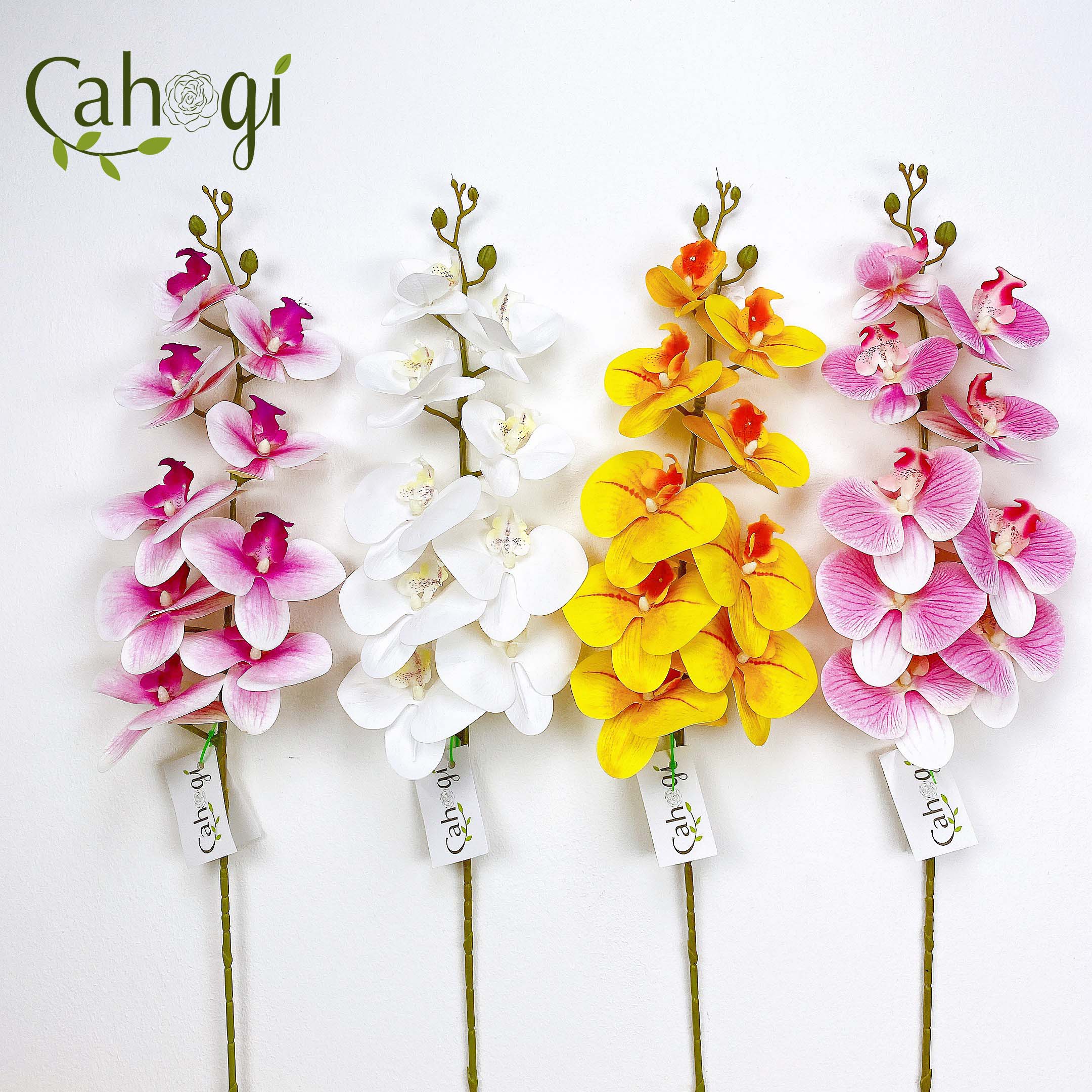 Cành Lan Cao Su Giả 9 Bông Cỡ Lớn