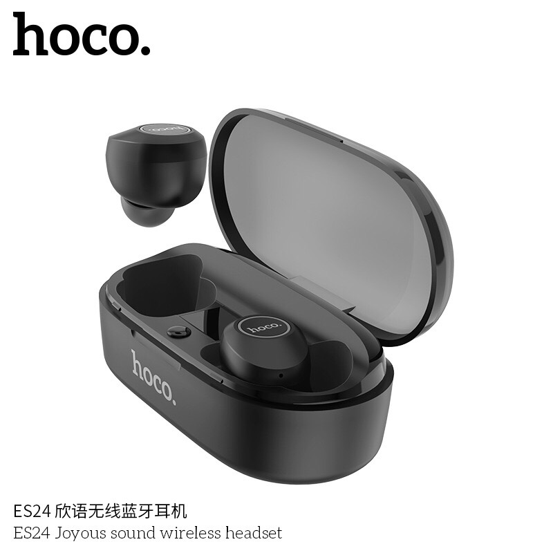TAI NGHE HOCO ES24 BLUETOOTH V5.0 KIÊM ĐỐC SẠC 800mAh