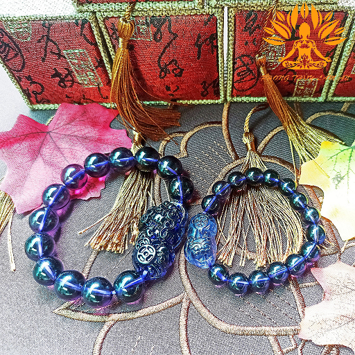 [HCMC] [premium goods] Tibetan purple jadeite jade safety bracelet lucky fortune in Vietnam with luxury box gift