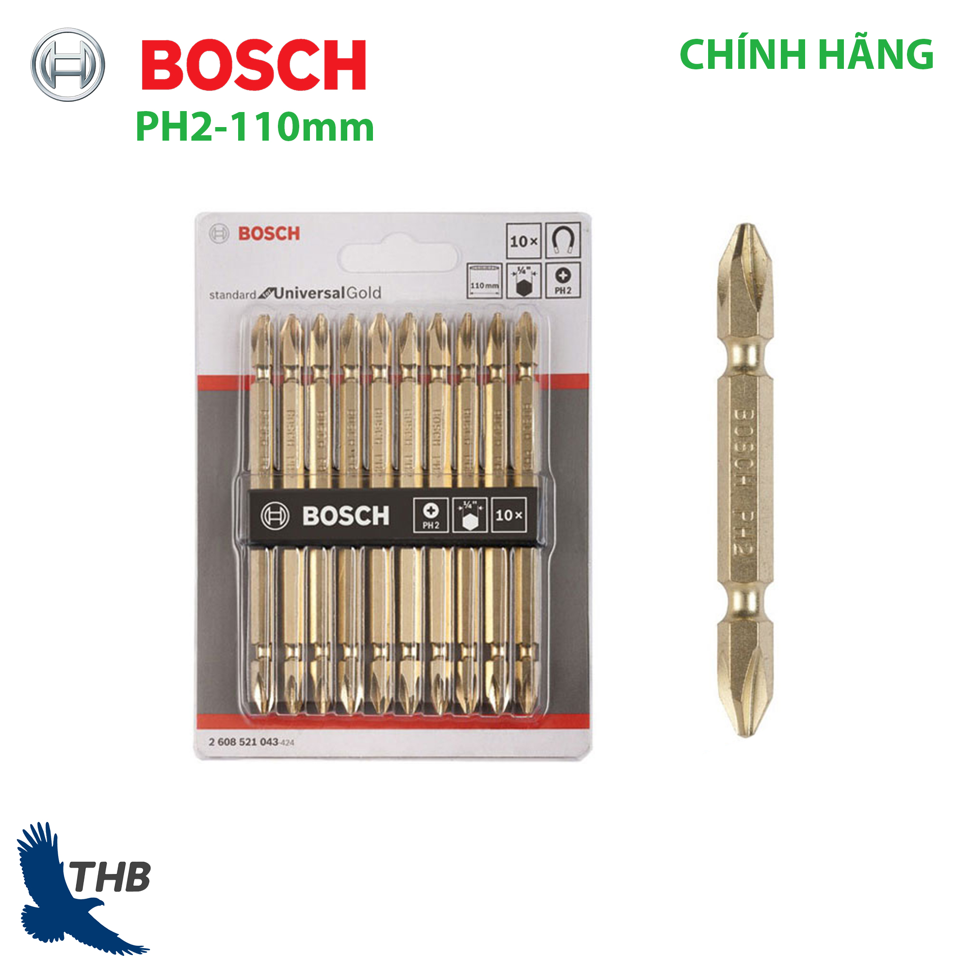 Đầu vặn vít dài (PH2-110mm)-2608521043