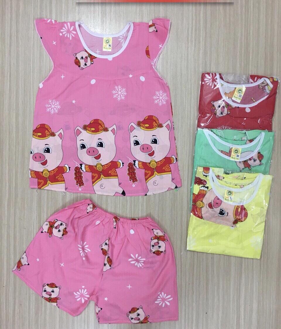 Combo 04 bộ tole (lanh) bé gái (20-25kg)