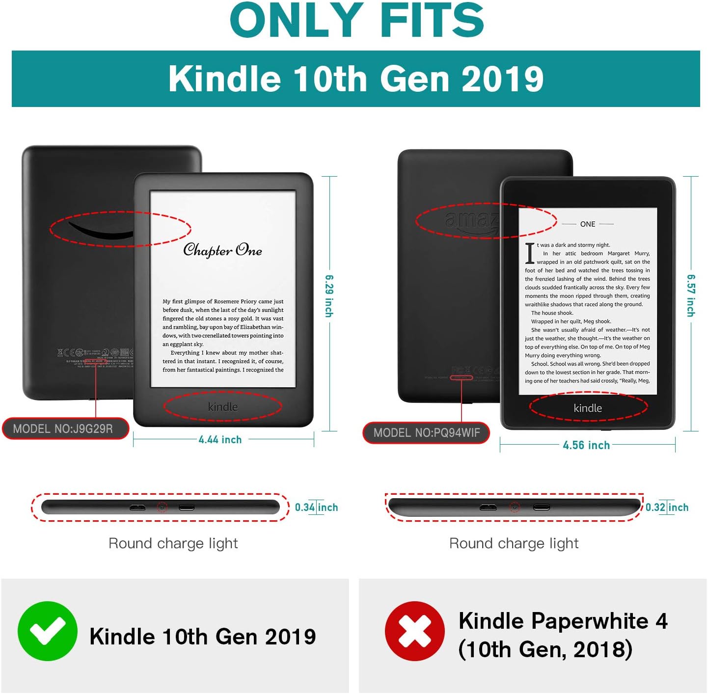 Bao Da Cover Kindle J9G29R, Case Máy Đọc Sách Kindle Basic 2019-2020