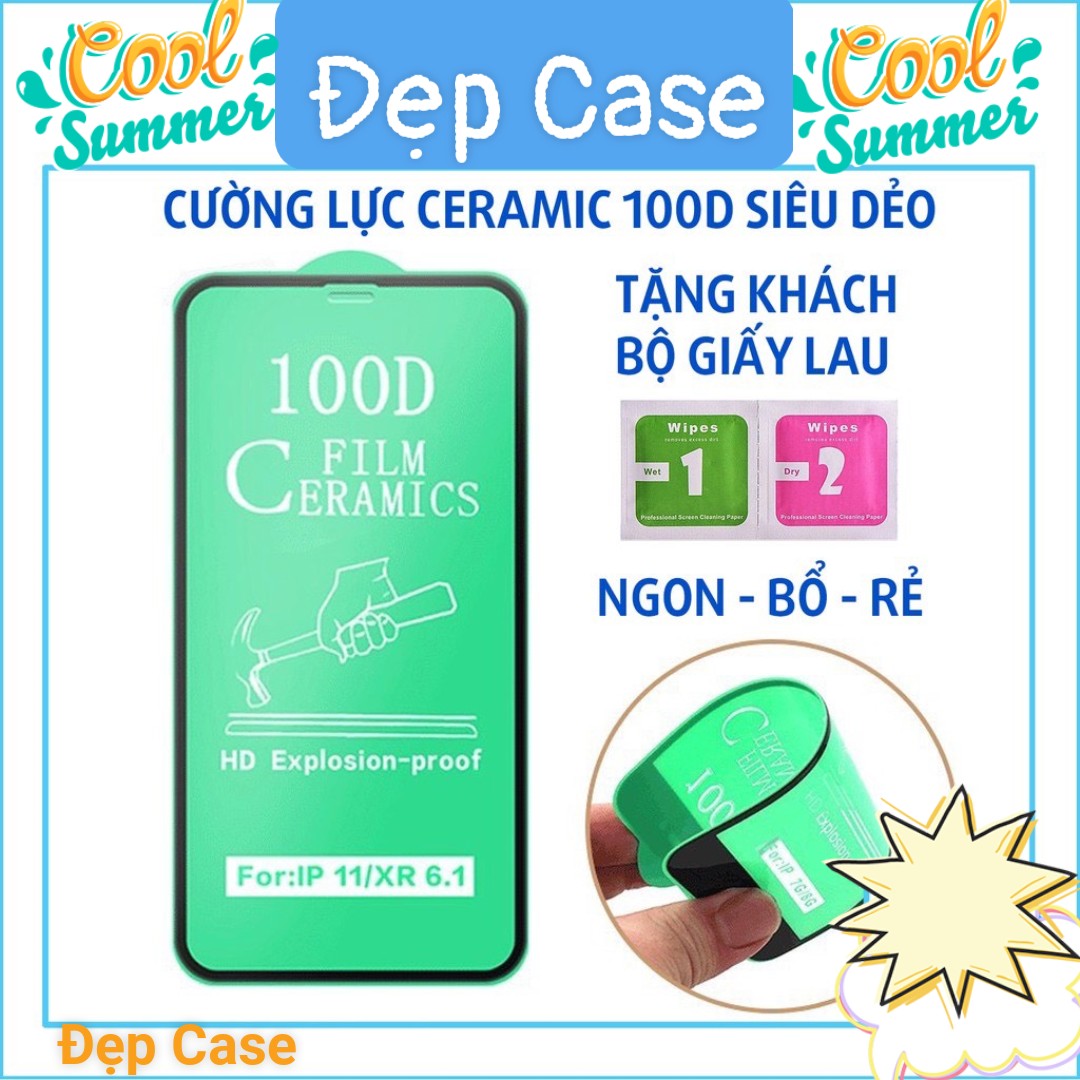 Cường Lực IP Dẻo Full Màn 100D(Không Lo Sứt Mẻ)