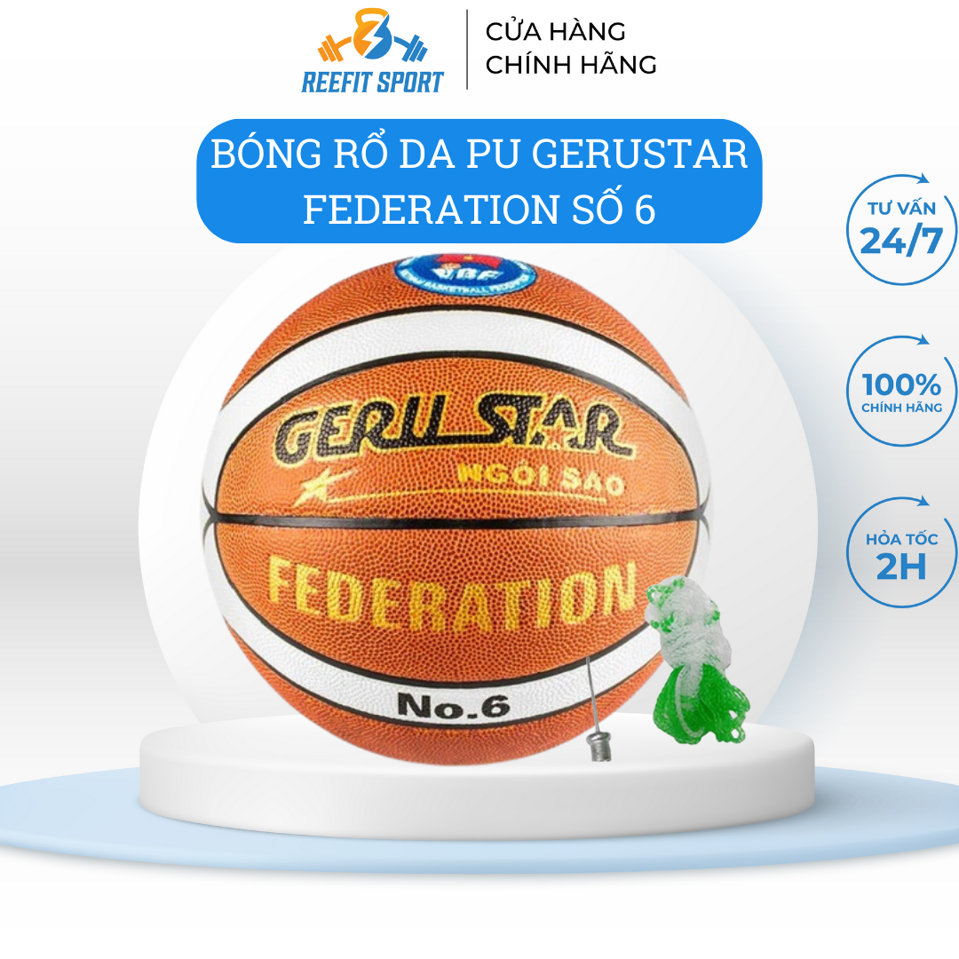 [HCM]Quả bóng rổ da PU Gerustar Federation số 6