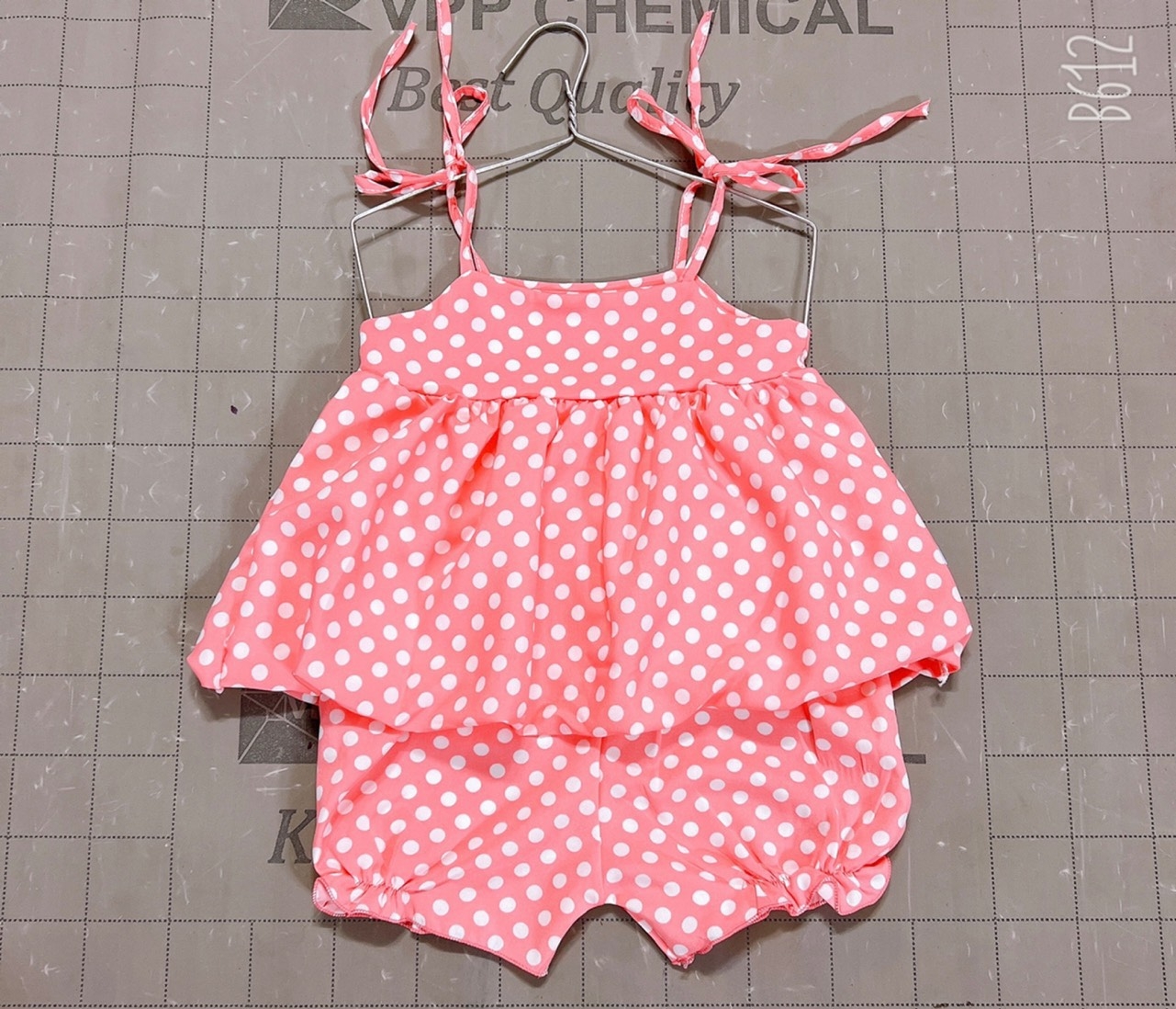 Bộ Lụa  Xếp Li Cột Dây Bé (6-18kg) (giao màu ngẫu nhiên)