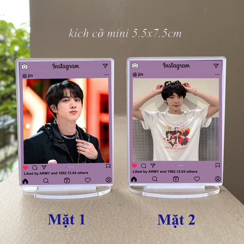 Tượng instagram BTS kích cỡ mini ( in 2 mặt khác nhau)