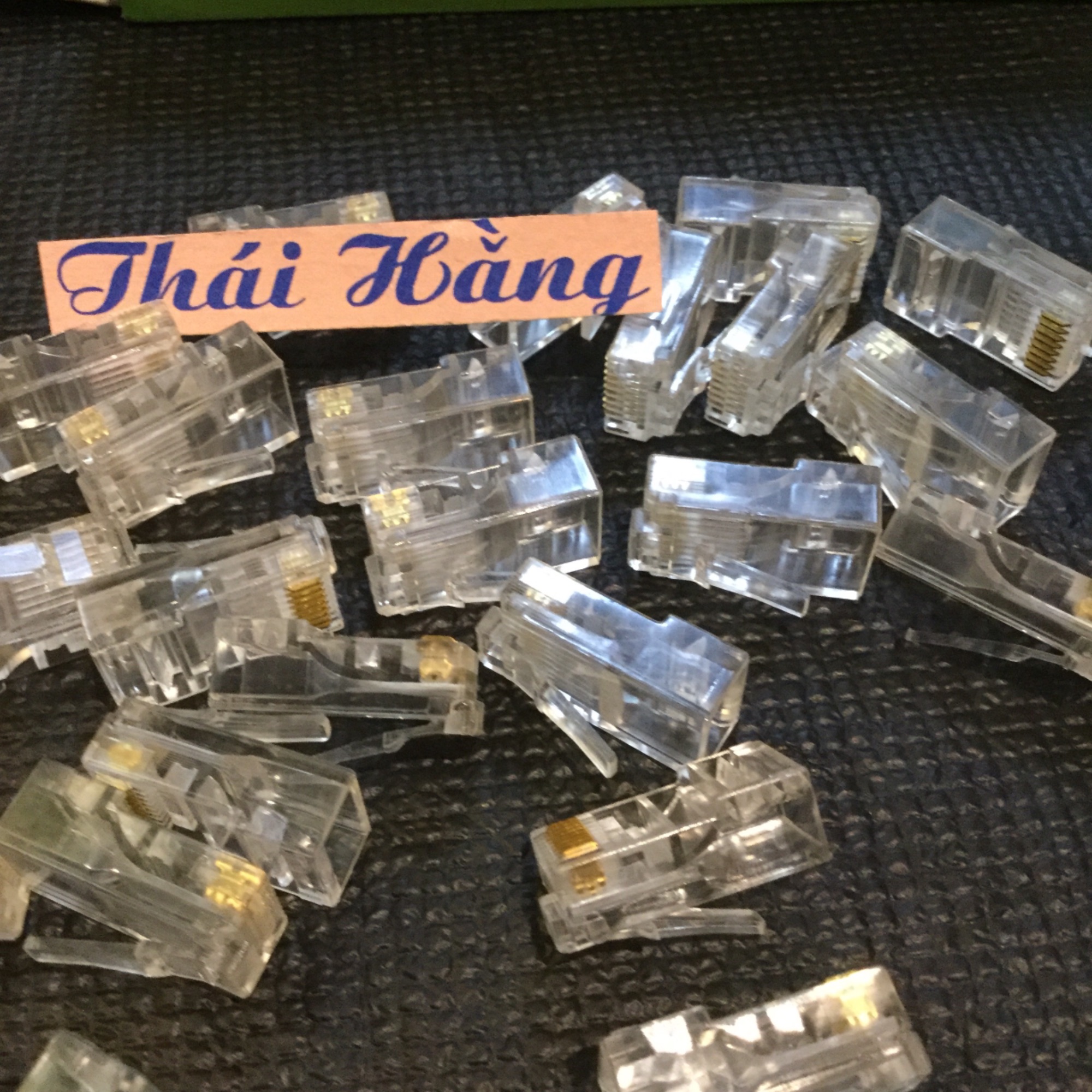 100 chiếc hạt mạng nhựa trắng RJ45