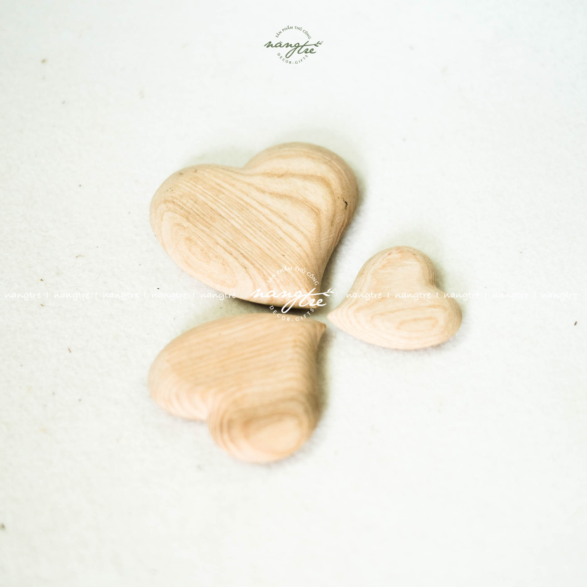 [HCM]Trái tim gỗ trang trí - trái tim gỗ handmade