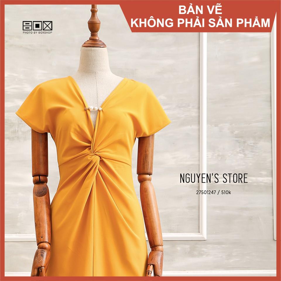 Rập giấy đầm xoắn eo mã 752 (BẢN VẼ)