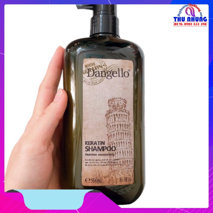 [+Tặng mũ trùm][D'ANGELLO]Dầu Gội Dangello Keratin Shampoo 500ml