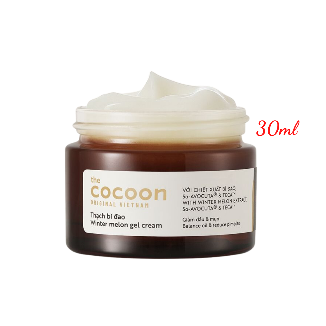 Thạch Bí Đao Cocoon Winter Melon Gel Cream Kem dưỡng da cấp ẩm và ngừa mụn 30ml/ 100ml