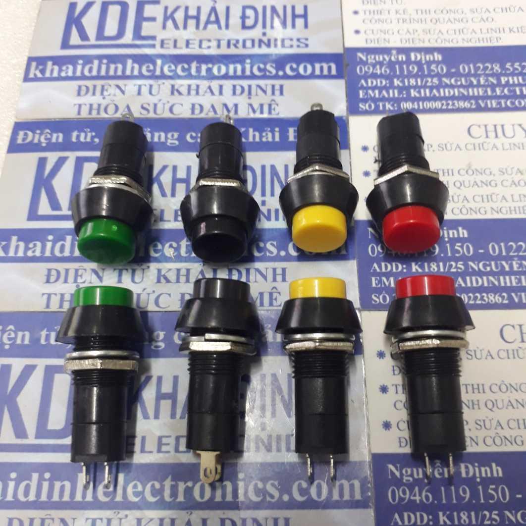 10 cái nút nhấn dạng RESET, nút nhấn đề, không giữ PBS-11B có 4 màu kde3308