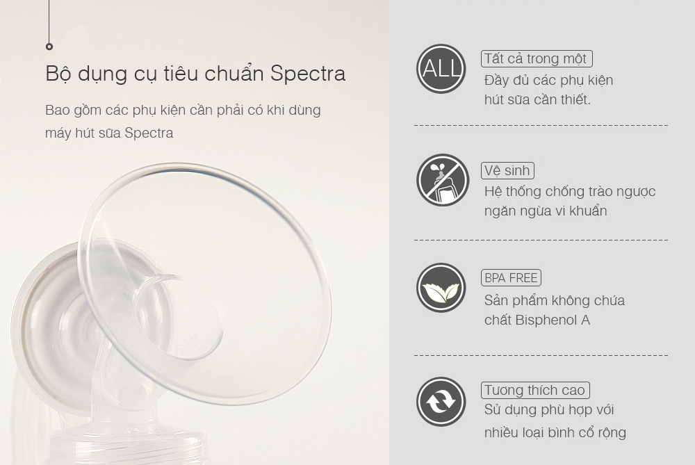 PHỂU DÙNG CHO MÁY HÚT SỮA SPECTRA (SIZE PHỄU(16/20/24/28/32)