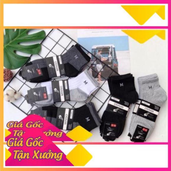 Set 10 Đôi Tất Miniso Cổ Cao Tất Nam