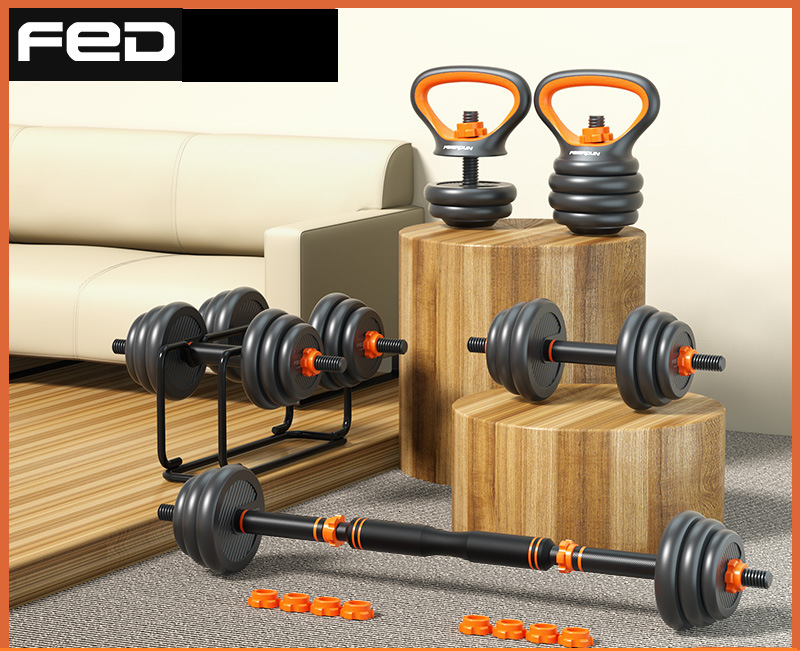 Bộ Tạ Tay (6 in 1) Composite FED Kết hợp tạ đẩy(40 kg)Đa Năng Cao cấp --- hàng chính hãng.