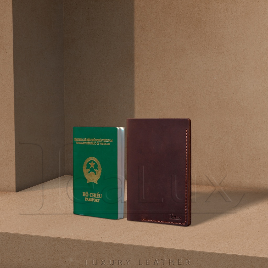 Ví Da Đựng Hộ Chiếu Handmade Da Sáp LEALUX Passport Wallet 2