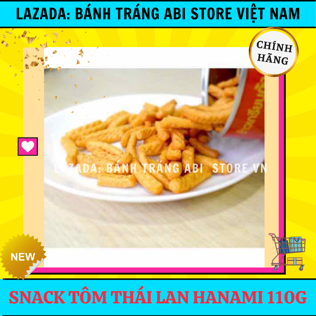 SNACK TÔM THÁI HANAMI LON 4 VỊ SẴN 110G