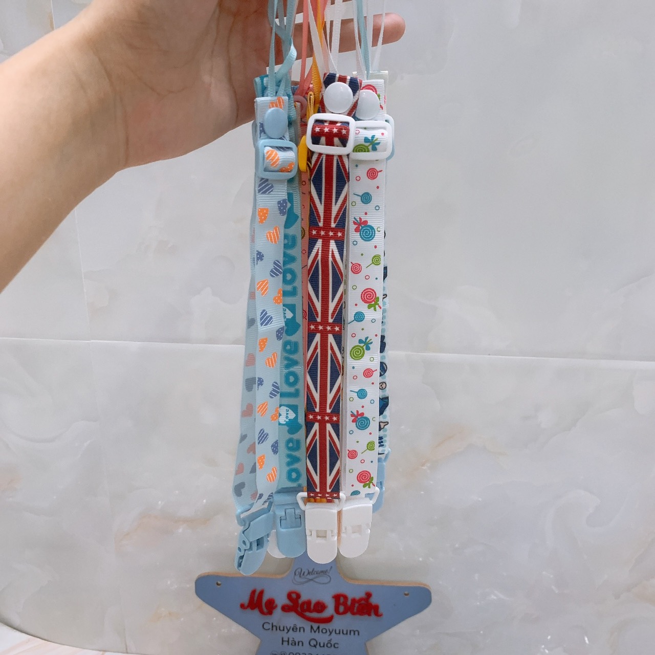 Dây buộc kẹp ti ngậm/ gặm nướu cho bé