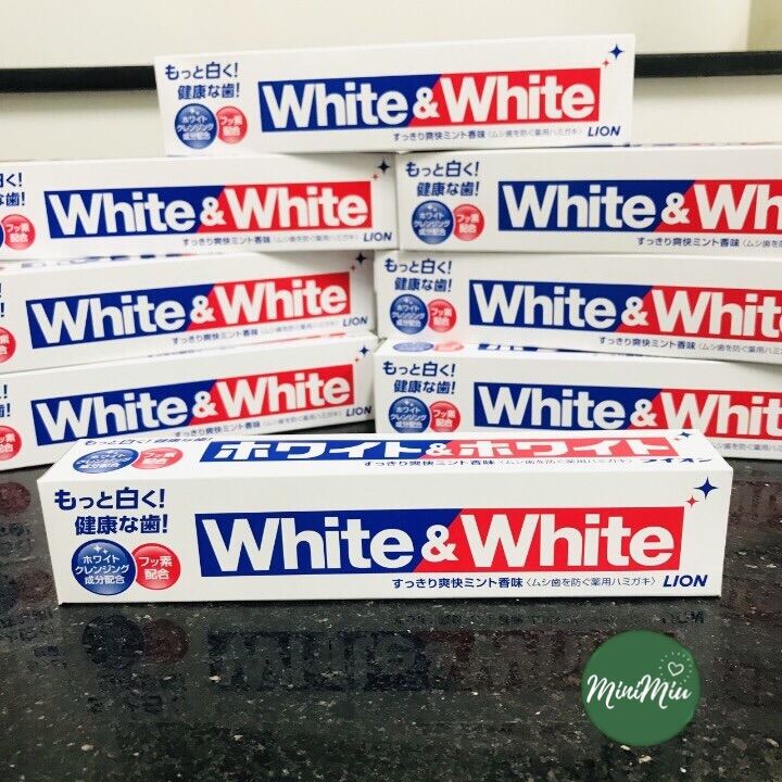 [HCM]Kem đánh răng làm trắng LION White & White 150g (Nhật Bản)- MiniMiu