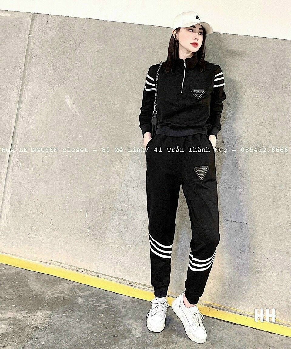 Bộ thể thao nhung bo gấu