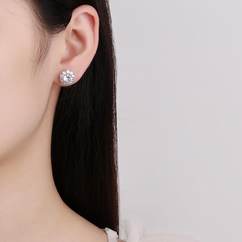 Bông tai titan nữ nụ đính đá tròn CiCi Accessories phong cách Hàn Quốc phụ kiện thời trang nữ nhỏ xinh hot trend - BT116