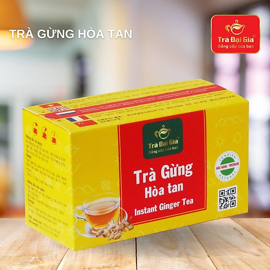 Trà Gừng hòa tan (hộp 5g x 20 gói) - Trà Đại Gia