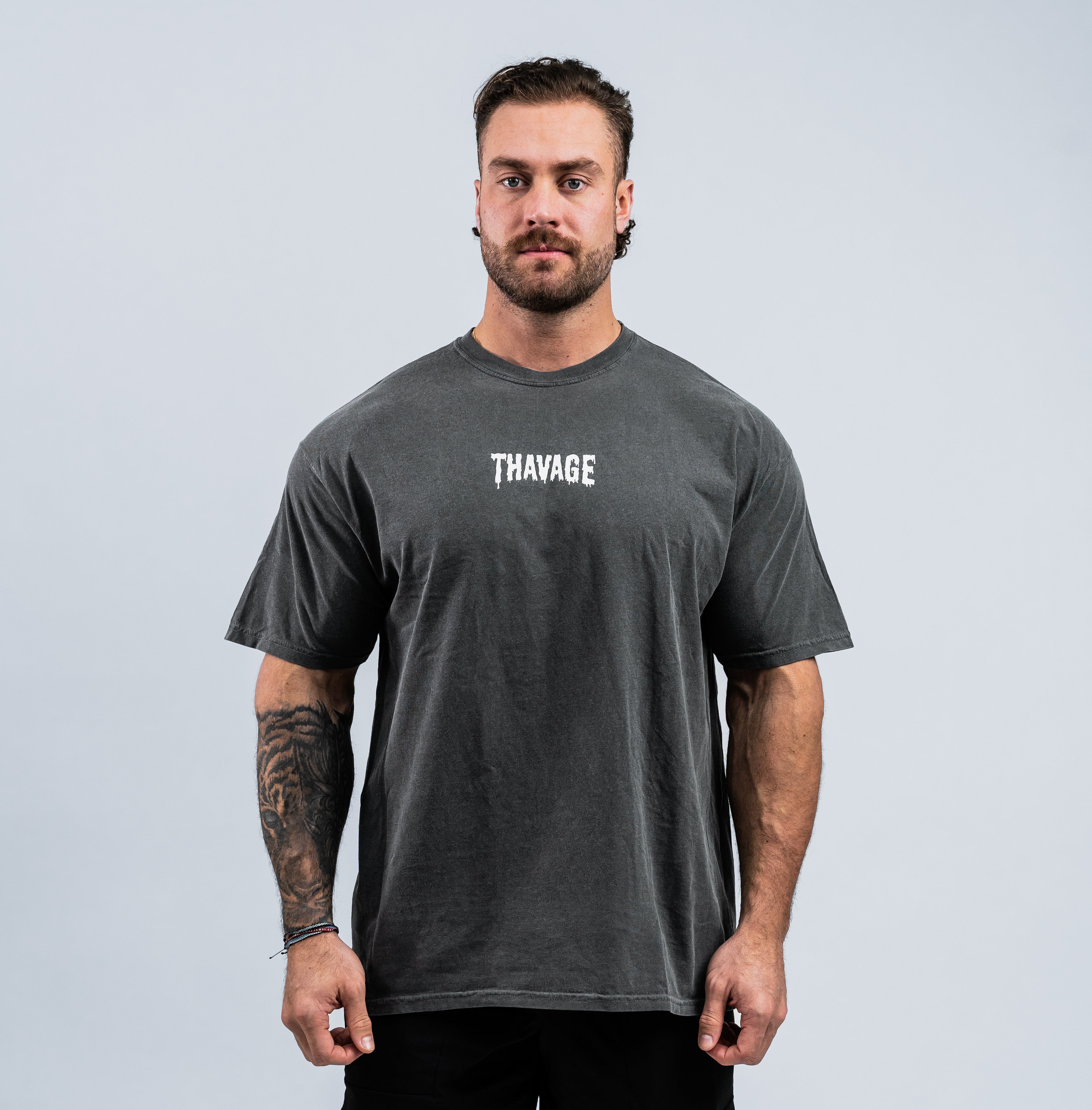 áo phông CBUM THAVAGE gray oversize chất cotton thể thao