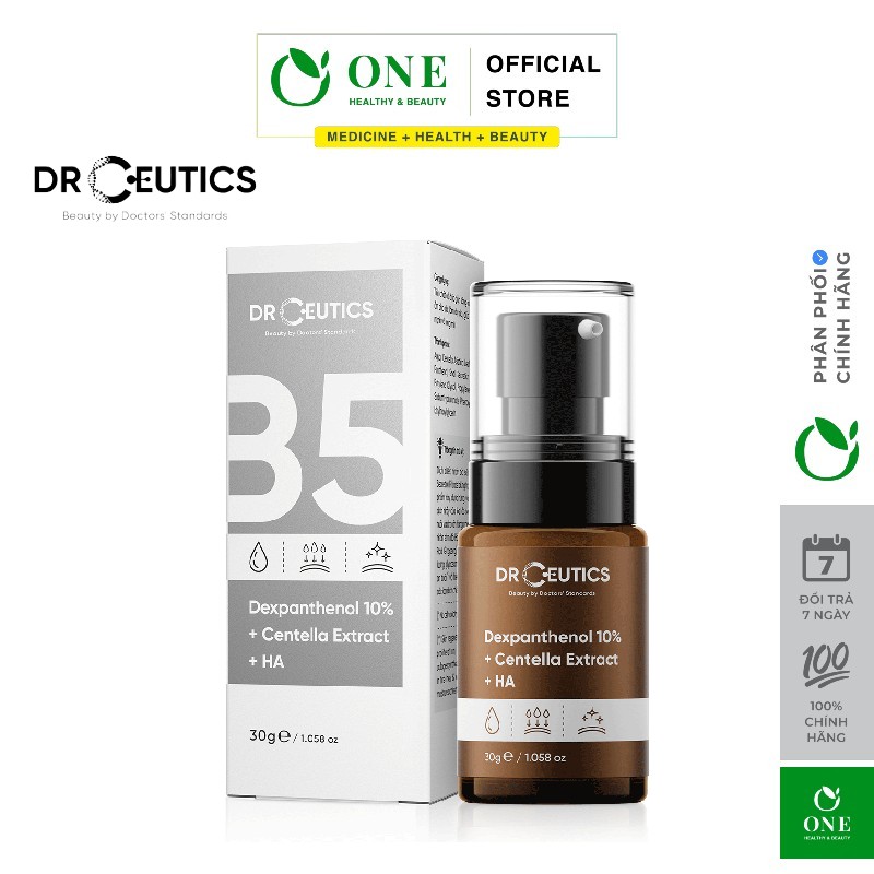 Serum b5 drceutics cấp ẩm và phục hồi da dexpanthenol 10% + centella extract + ha