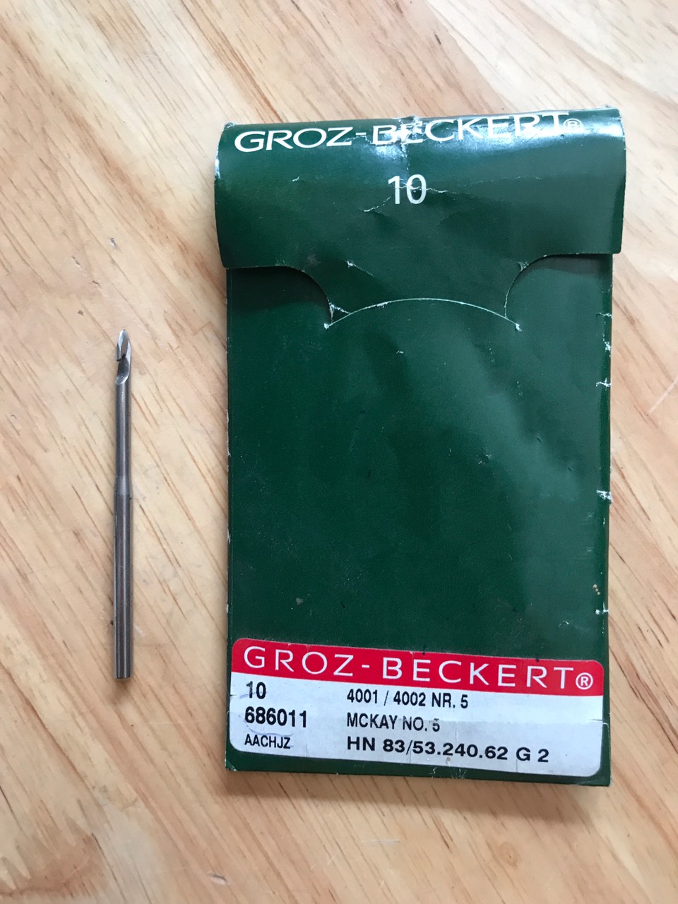 Kim may đế giày Groz-Beckert số 240-5 55k/cây