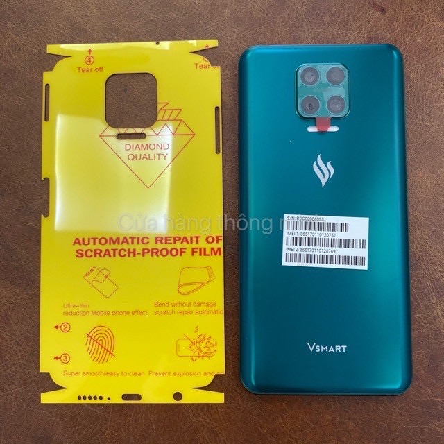 Dán PPF Bảo vệ mặt lưng máy VSmart Aris / Aris 5G chống trầy xước và tự phục hồi vết xước nhẹ.
