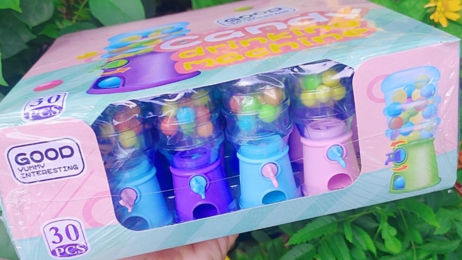 máy bắn kẹo trái cây candy drinking machine (lốc 30 cái)