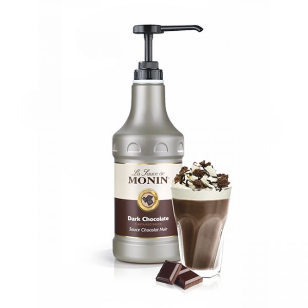 Sốt Monin socola đen (Dark Chocolate) chai 1.89L (TẶNG KÈM PUMP SAUCE MONIN )