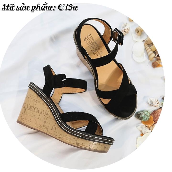 Giày xăng đan nữ đế xuồng quai chéo C45n
