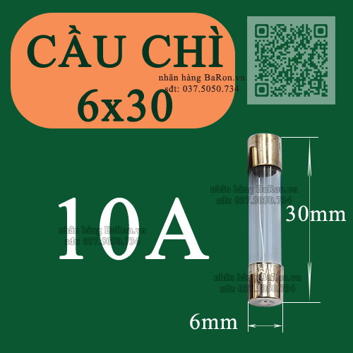 Cầu chì thủy tinh 6x30mm 0.5A/1A/2A/3A/4A/5A/6A/7A/8A/10A/15A/20A/25A/30A