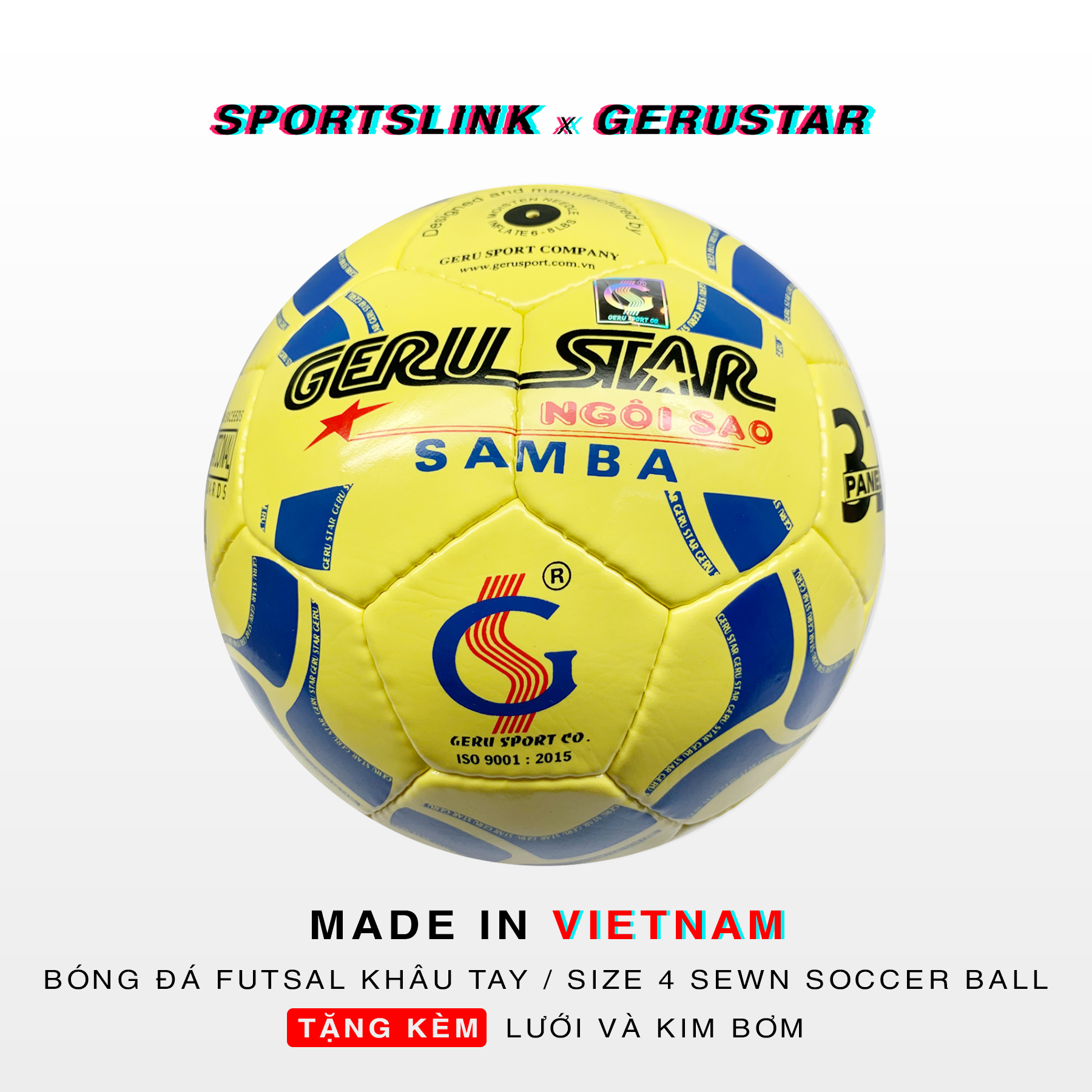 Bóng đá Gerustar Size 4 Samba khâu tay