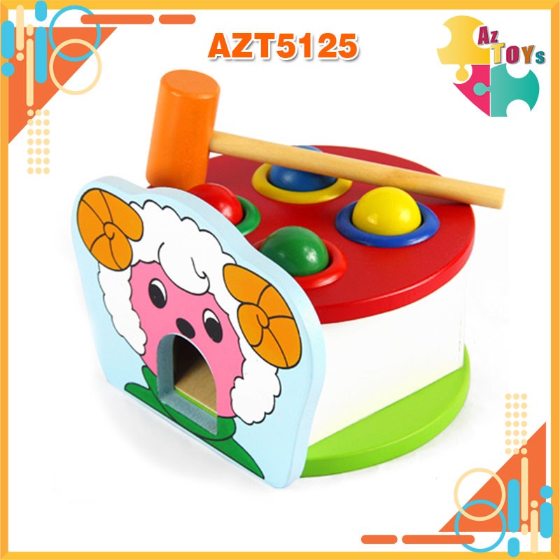 [HCM]Đồ Chơi Gỗ Đập Bóng Hình Thú - AZT5125
