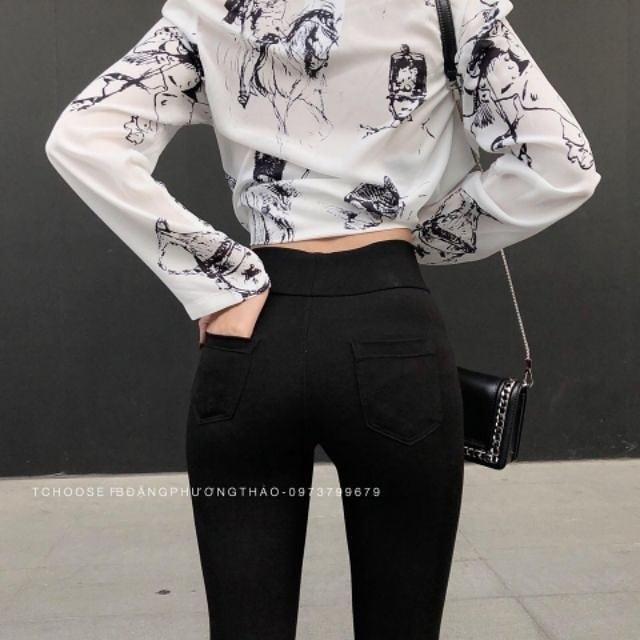 Quần LEGING  trơn nữ dáng dài full hộp chất đẹp