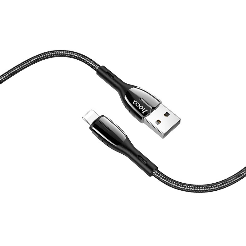 Cáp Sạc Nhanh 2.4A Hoco U89 Có Đèn Báo Lightning, Type C, Micro 1.2M (BH 12 Tháng)