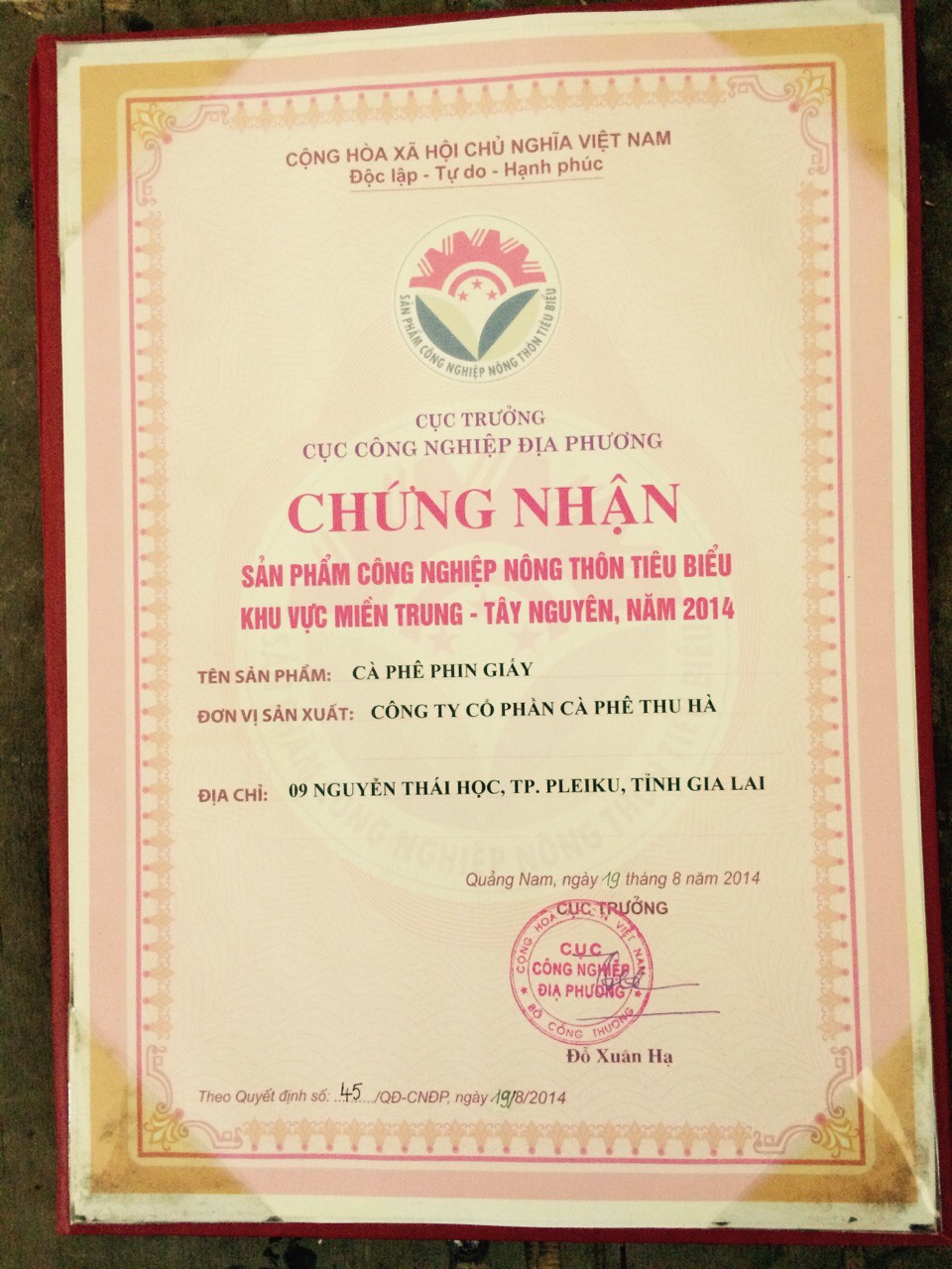 Cà phê phin giấy Thu Hà 120gram
