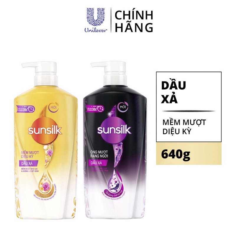 DẦU XẢ SUNSILK 640g