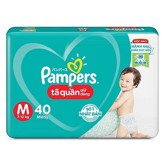 PAMPERS TÃ QUẦN GIỮ DÁNG M40 (7-12KG)
