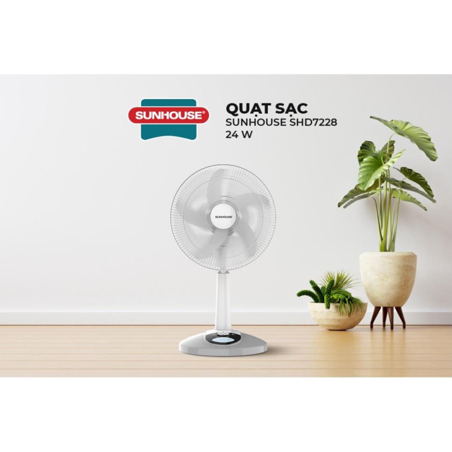 Quạt sạc SUNHOUSE SHD7228