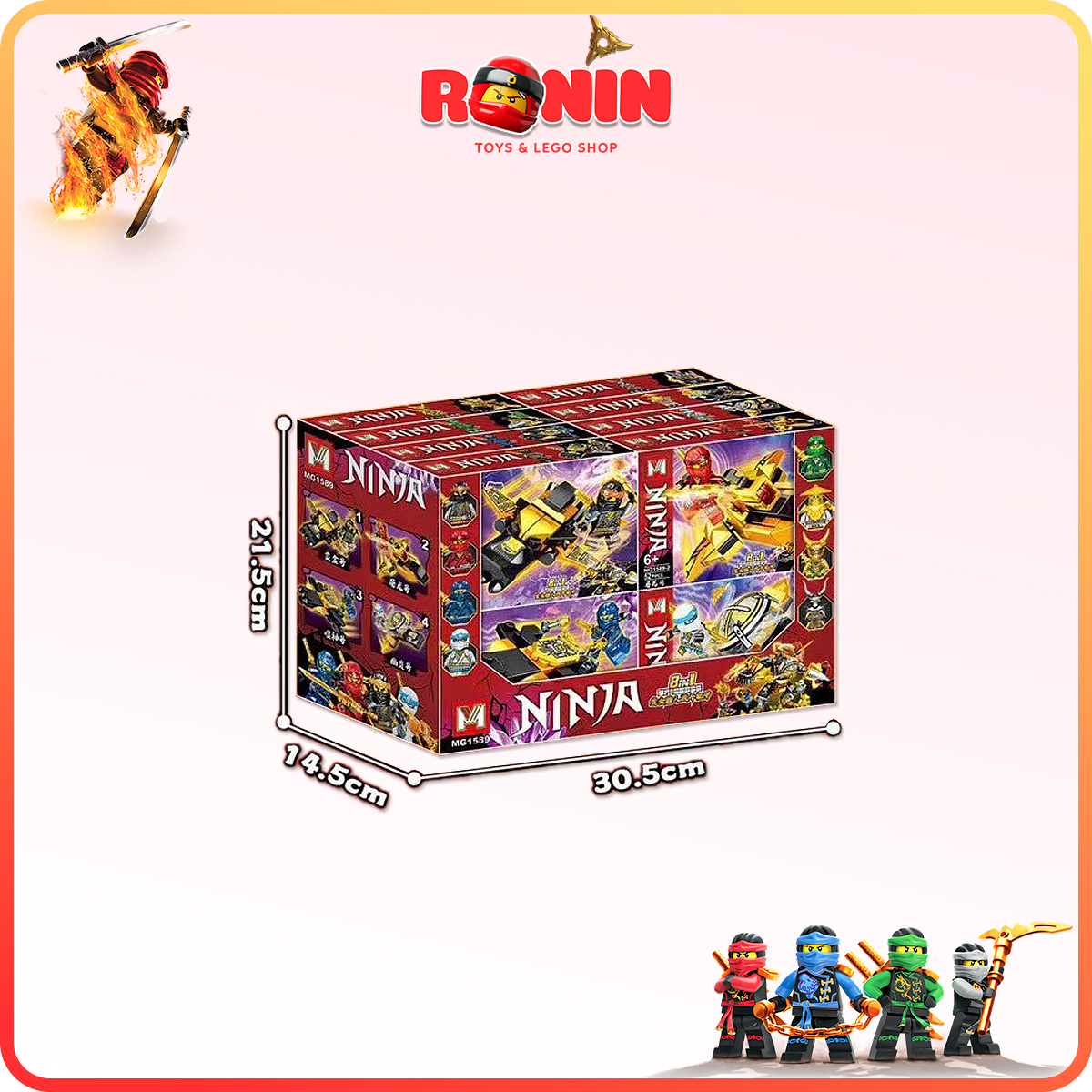 [💖Ninjago💖] Bồ Đồ Chơi Lắp Ráp Ninjago : Samurai X MECH Của Cole 8in1