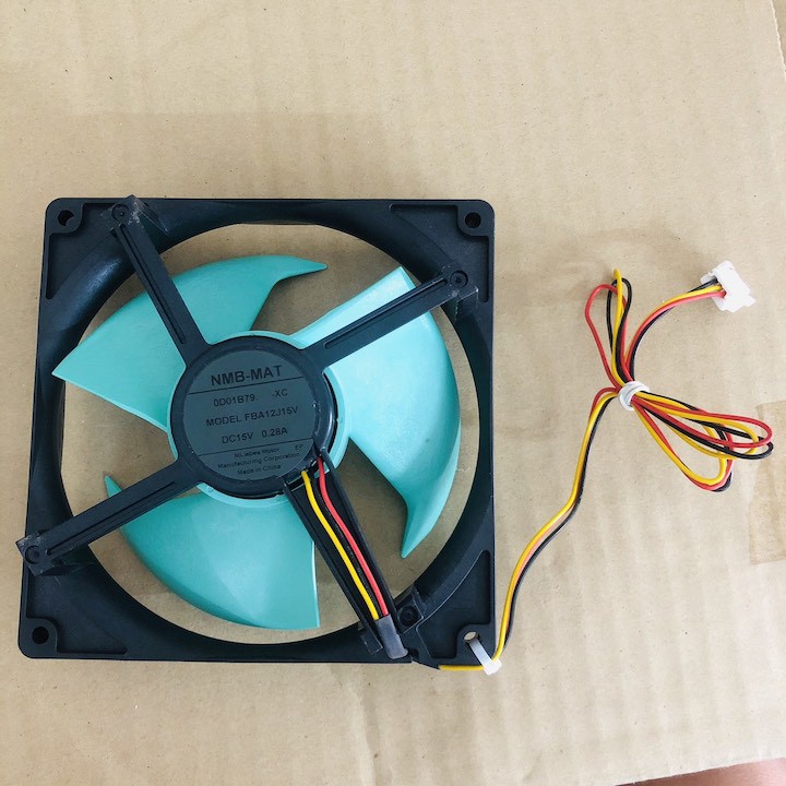 Quạt Gió tủ lạnh Sharp DC15V NMB-MAT KT12.5x12.5 - 3 cánh 4 dây