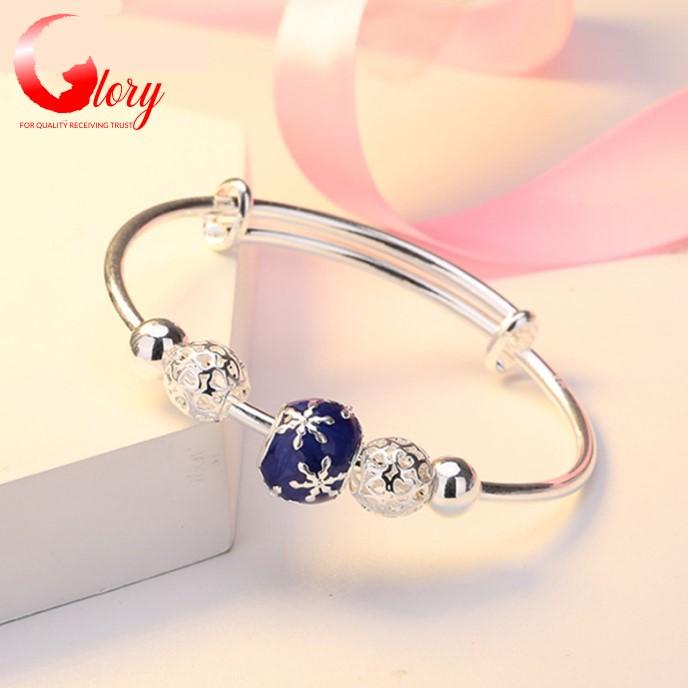Female Bracelet Cute Charm Beads Embroidery Lucky Flower - Pandora Bracelets Silver Pandora High-end Charm Beautiful G387336