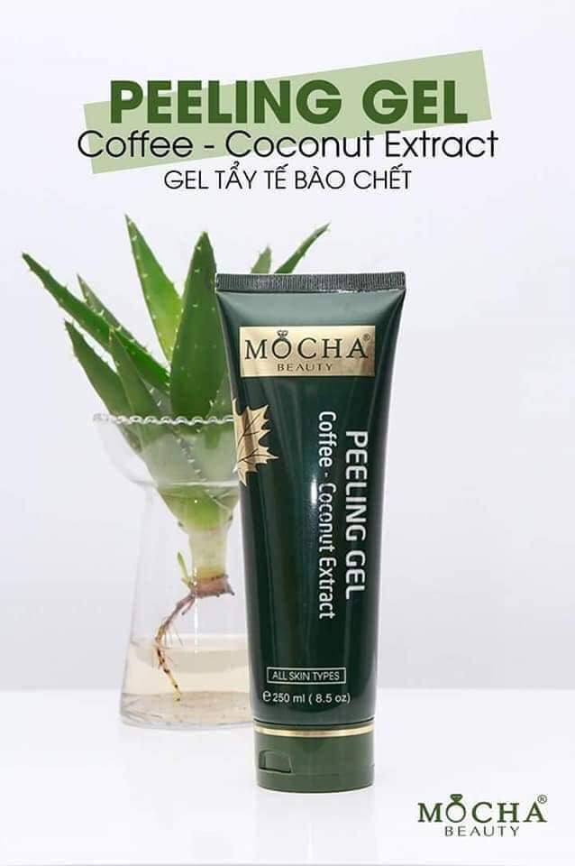 Gel tẩy tế bào chết Cafe dừa Mocha giúp Loại bỏ các tế bào dư thừa gây sạm da