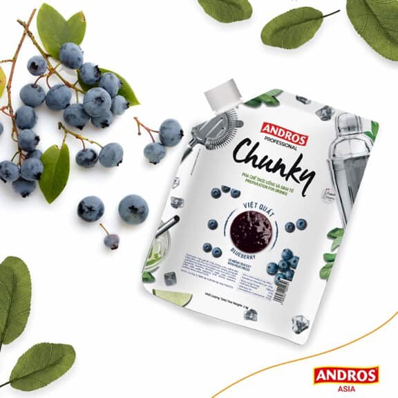 Mứt Andros Chunky Blueberry (Việt Quốc) 1Kg