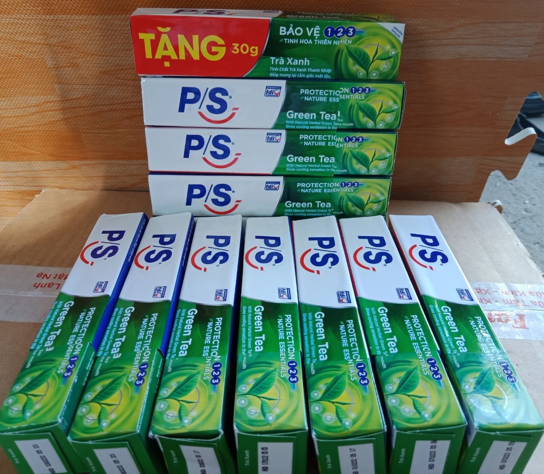 Combo 10 Tuýp Kem đánh răng P/S Trà Xanh 30g