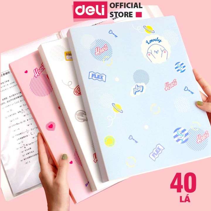 File lá văn phòng A4 Deli - 20/30/40/60 lá - chất liệu PP cao cấp - Nhiều màu - PQ601/PQ602 - Hình ảnh 10