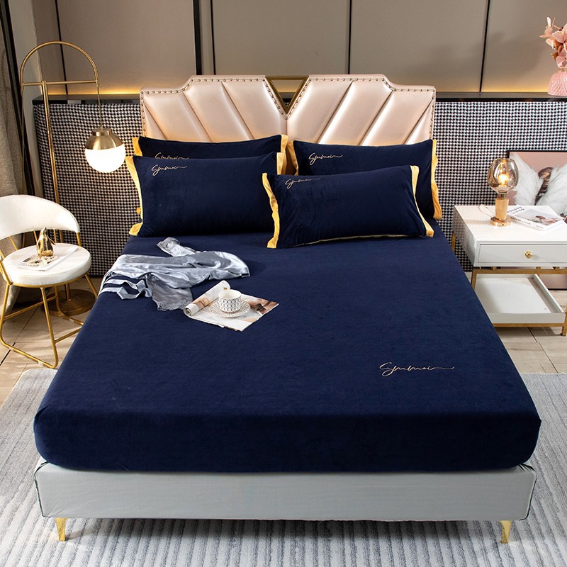 Bộ ga gối nỉ nhung sumoi ( 1 ga + 2 vỏ gối nằm)